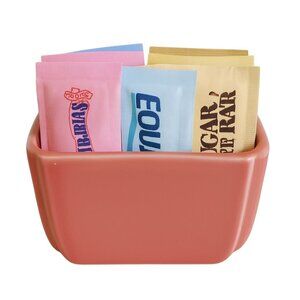 Fiestaware Fiesta CERAMIC Packet Caddy Sugar Sweetener Organize Cards Peony Pink